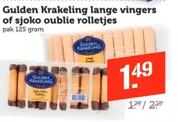 Coop Gulden Krakeling lange vingers of sjoko oublie rolletjes aanbieding