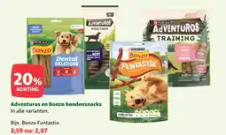 Maxi Zoo Adventuros en Bonzo hondensnacks aanbieding