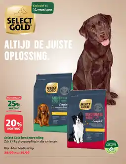 Maxi Zoo Select Gold hondenvoeding aanbieding