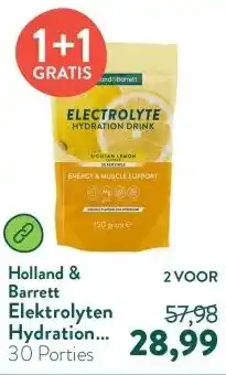 Holland & Barrett Elektrolyten Hydration Drink Citroen – 150g aanbieding