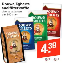 Coop Douwe Egberts snelfilterkoffie aanbieding