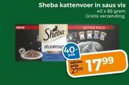 Trekpleister Sheba kattenvoer in saus vis aanbieding