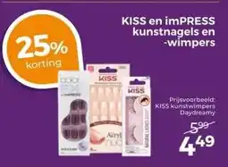 Trekpleister KISS en imPRESS kunstnagels en -wimpers aanbieding