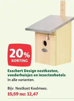 Maxi Zoo Esschert Design nestkasten, voederhuisjes en insectenhotels aanbieding