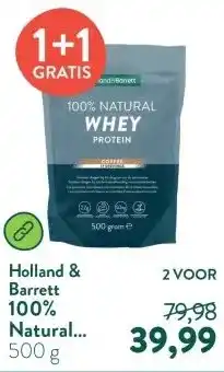 Holland & Barrett 100% Natural Whey Protein Coffee aanbieding