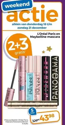 Trekpleister L'Oréal Paris en Maybelline mascara aanbieding