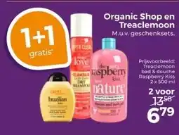 Trekpleister Organic Shop en Treaclemoon aanbieding