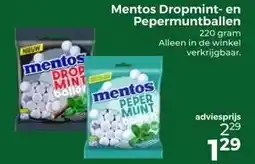 Trekpleister Mentos Dropmint- en Pepermuntballen aanbieding