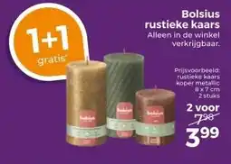 Trekpleister Bolsius rustieke kaars aanbieding