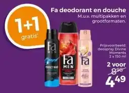 Trekpleister Fa deodorant en douche aanbieding