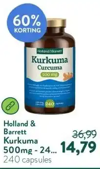 Holland & Barrett Kurkuma 500mg - 240 capsules aanbieding