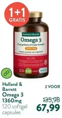 Holland & Barrett Omega 3 1360mg aanbieding