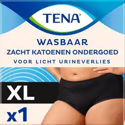 Etos TENA WASBAAR ONDERGOED ZWART XL aanbieding