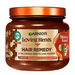 Trekpleister Garnier Loving Blends Hair Remedy Honing Goud Herstellend Haarmasker aanbieding