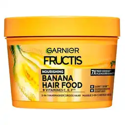 Trekpleister Garnier Fructis Nourishing Banana Hair Food 3-in-1 Haarmasker aanbieding