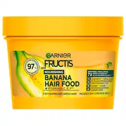 Trekpleister Garnier Fructis Nourishing Banana Hair Food 3-in-1 Haarmasker aanbieding