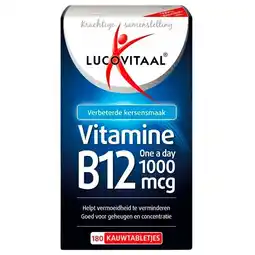 Trekpleister Lucovitaal Vitamine B12 1000Mcg Kauwtabletten aanbieding