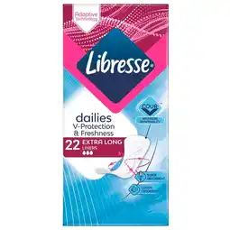 Trekpleister Libresse Dailies Fresh & Protect Extra Long Inlegkruisjes aanbieding