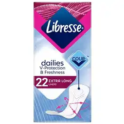 Trekpleister Libresse Dailies Fresh & Protect Extra Long Inlegkruisjes aanbieding