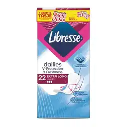 Trekpleister Libresse Dailies Fresh & Protect Extra Long Inlegkruisjes aanbieding