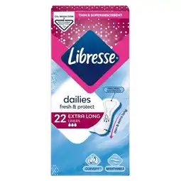 Trekpleister Libresse Dailies Fresh & Protect Extra Long Inlegkruisjes aanbieding
