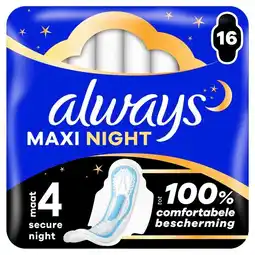 Trekpleister Always Maxi Night Maandverband aanbieding