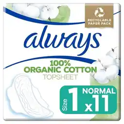 Trekpleister Always Cotton Protection Normal Plus Maandverband aanbieding