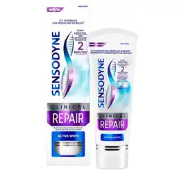 Trekpleister Sensodyne Clinical Repair Active White Tandpasta aanbieding