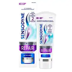 Trekpleister Sensodyne Clinical Repair Active White Tandpasta aanbieding