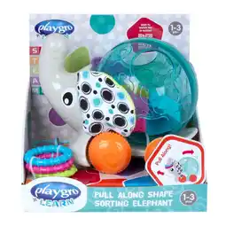 Kruidvat Playgro +Learn Pull Along Shape Sorting Elephant aanbieding