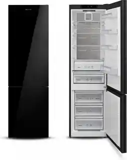 Bol.com Vestfrost Koel-Vriescombinatie VR-FB383-2H0B - NO*Frost - Zwart Glas - 367 L aanbieding