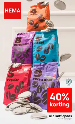 HEMA Alle koffiepads aanbieding