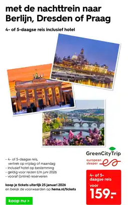 HEMA GreenCityTrip aanbieding