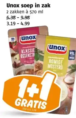 Poiesz Unox soep in zak aanbieding