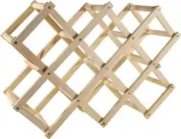 Bol.com Svenska Living Wijnrek voor 10 flessen - hout - 31 x 45 x 12 cm aanbieding