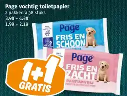 Poiesz Page vochtig toiletpapier aanbieding