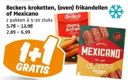 Poiesz Beckers kroketten, frikandellen of Mexicano aanbieding