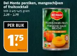 Poiesz Del Monte perziken, mangoschijven of fruitcocktail aanbieding