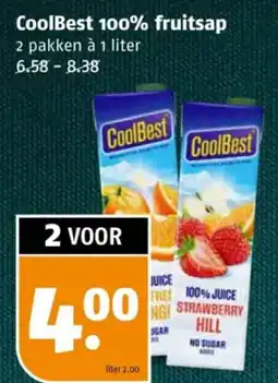 Poiesz CoolBest 100% fruitsap aanbieding