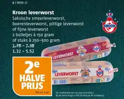 Poiesz Kroon leverworst aanbieding