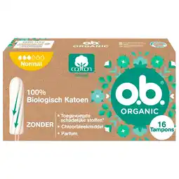 Kruidvat o.b. Organic Cotton Normal Tampons aanbieding