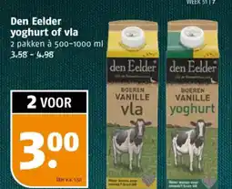 Poiesz Den Eelder yoghurt of vla aanbieding