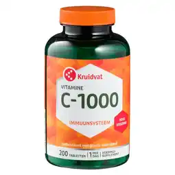 Kruidvat Kruidvat Vitamine C-1000 Tabletten aanbieding