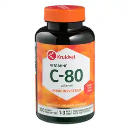 Kruidvat Kruidvat Vitamine C-80 Suikervrij Tabletten aanbieding