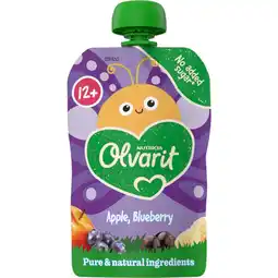 Kruidvat Olvarit 12+M Appel Blauwe Bes Knijpfruit aanbieding