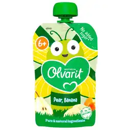 Kruidvat Olvarit 6+M Peer Banaan Knijpzakje aanbieding