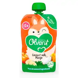 Kruidvat Olvarit 12+M Kokosmelk Mango Knijpfruit aanbieding
