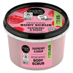 Trekpleister Organic Shop Raspberry Cream Bodyscrub aanbieding