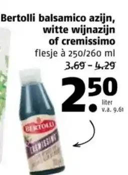 Poiesz Bertolli balsamico azijn, witte wijnazijn of cremissimo aanbieding