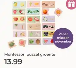 Prenatal Montessori puzzel groente aanbieding